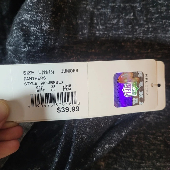 NWT NFL Panthers L Velvet Hoodie - Picture 6 of 8